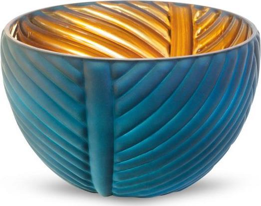 Eurofirany SZKLANA MISA DEKORACYJNA NADIA2 (01) (FI) 24X16 CM GRANATOWY