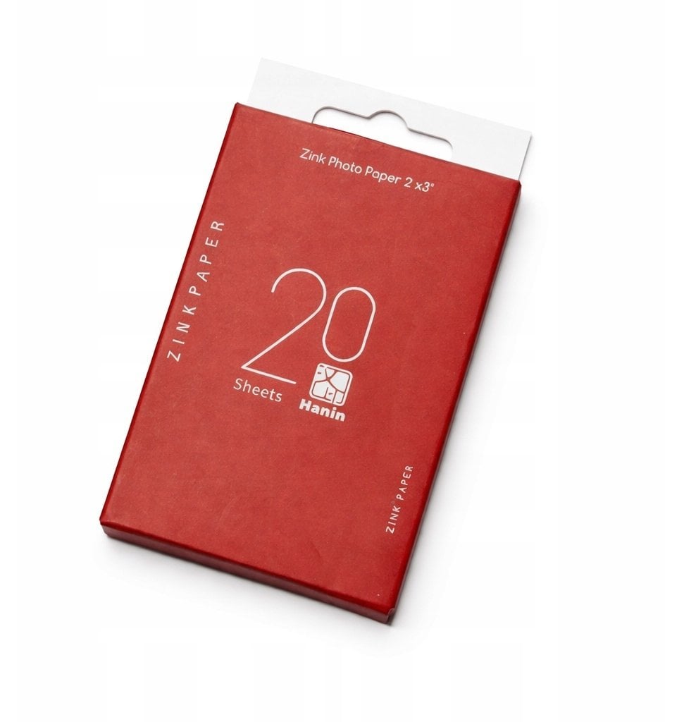 Wkłady Papier Wkład Do Aparatu Hanin Z1 Z2 Drukarki Mt53 Mt56i / 20 Szt. / Zink_2x3_20