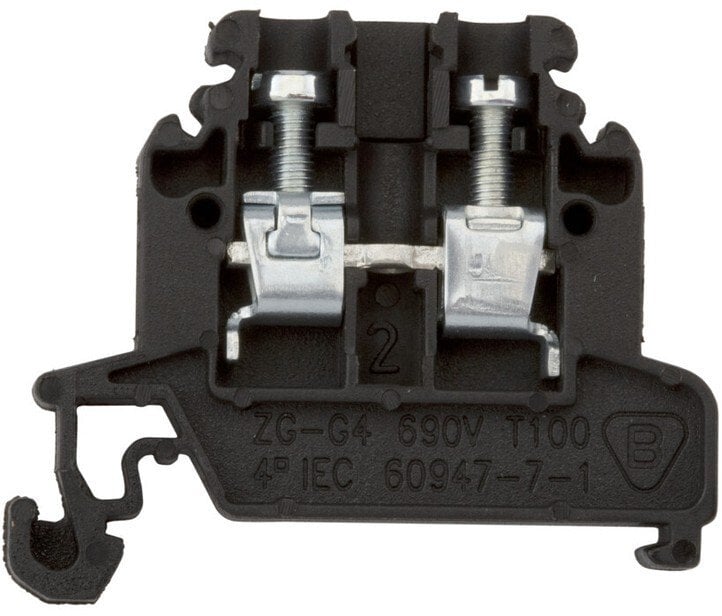 Złączka szynowa 2-przewodowa 4 mm2 czarny ZG-G4 A11-8203