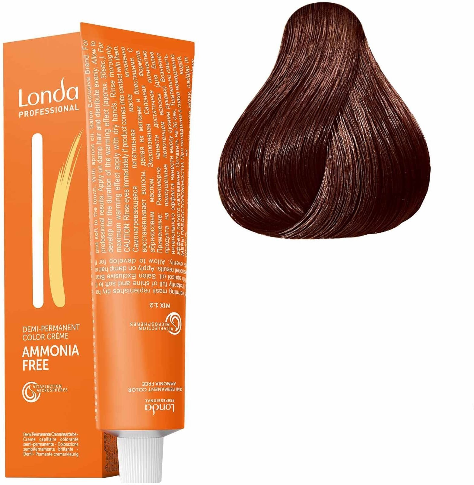 Londa Professional Londa Professional, Londacolor, Ammonia-Free, Demi-Permanent Hair Dye, 6/4 , 60 ml For Women