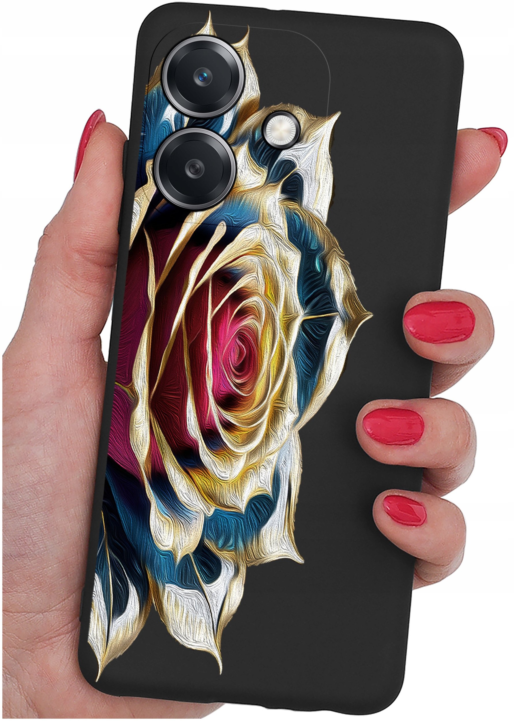 Etui do Oppo A40 | A40M | WZORY | SILIKONOWE MATT SZKŁO 9H