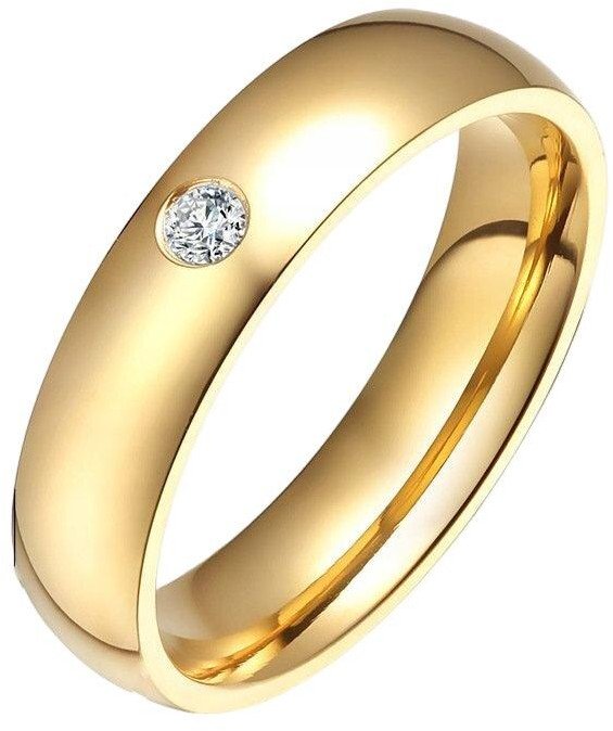 ZŁOTY PIERŚCIONEK OBRĄCZKA ŚLUBNA STAL 316L r.22