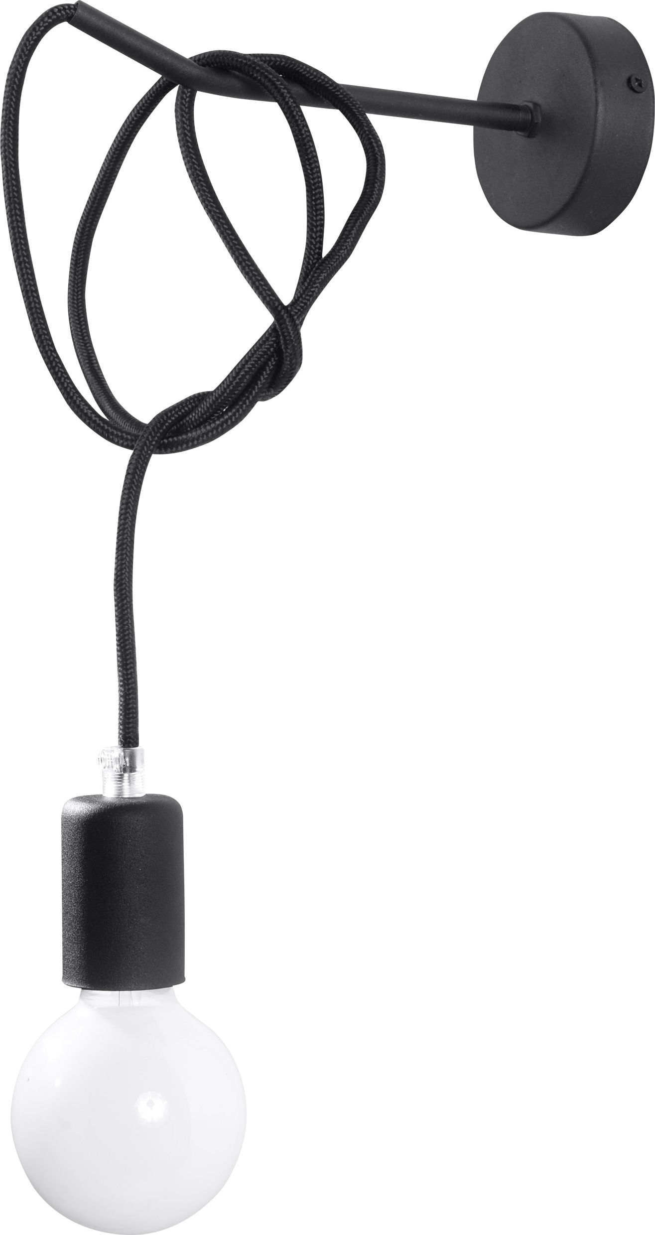 Kinkiet Sollux Kinkiet EDISON Czarny