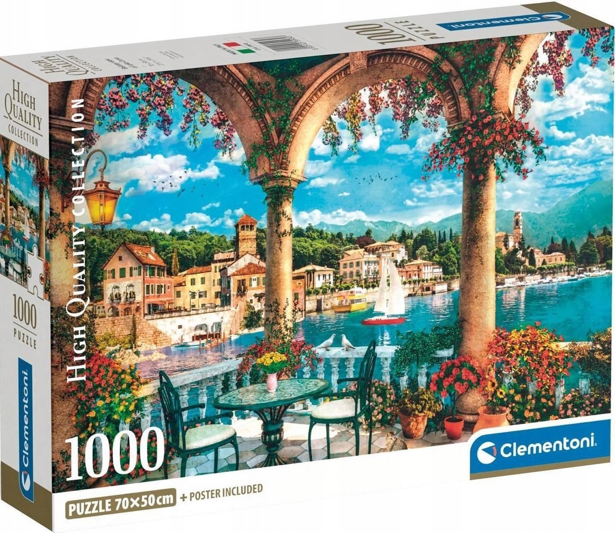 Clementoni Puzzle Compact Widok na Jezioro Como 1000 elementów (39930)