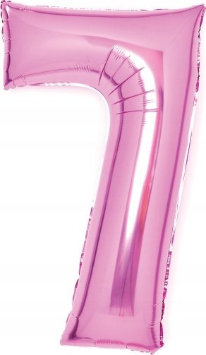 AMSCAN Balon foliowy Cyfra 7 różowa 45x66cm N26 zapakowany 9914047