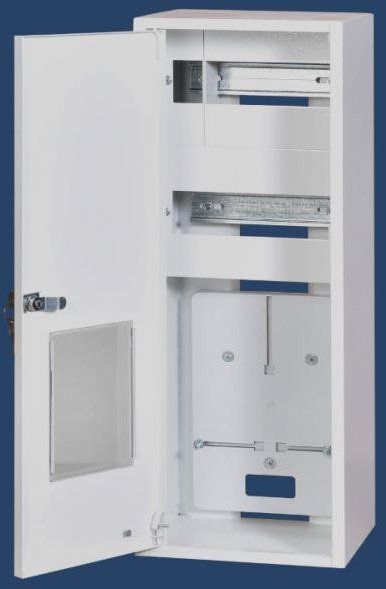 Karwasz Rozdzielnica uniwersalna RU-1P-16 z zamkiem, miejsce na 1 licznik 1F oraz 2x8 zabezpieczeń typu s. (RU-1P-16"Z")