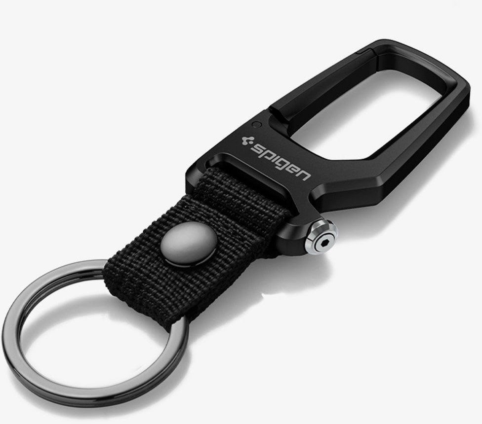 Spigen Carabiner With KeyRing 1 Pack, black