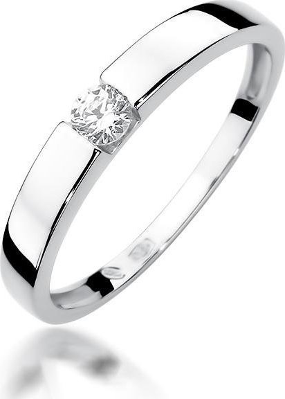 Best Diamonds złoty pierścionek z brylantem 0.12ct 23