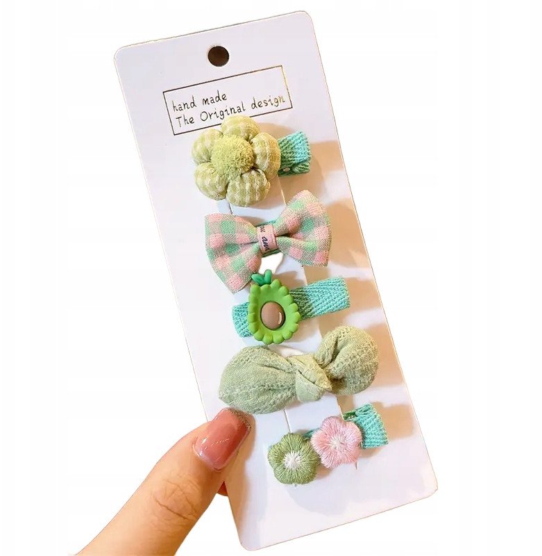 Zestaw Spinek do włosów Dziewczęcy Zielone XXXV