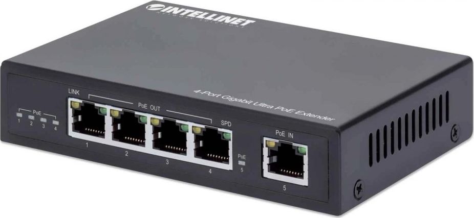 Intellinet Network Solutions Extender Ultra PoE 4-portowy Gigabit 802.3at/af