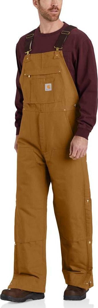 Carhartt Ocieplane Ogrodniczki Carhartt Firm Duck Brown