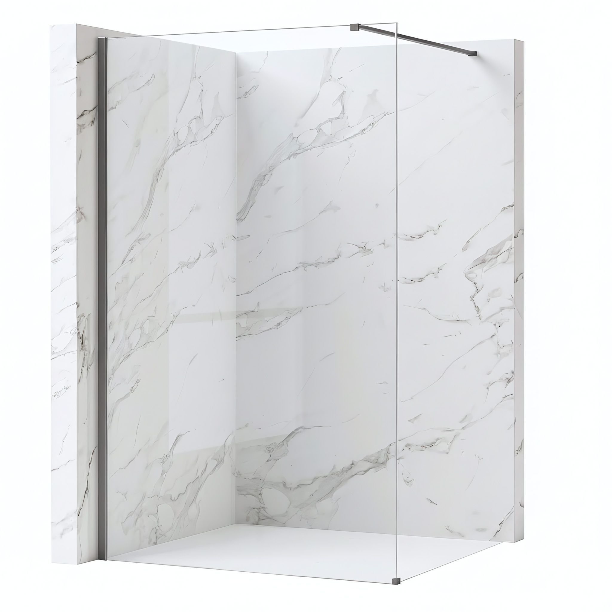 Rea Kabina prysznicowa Walk-In Flexi Transparent Tytan 80