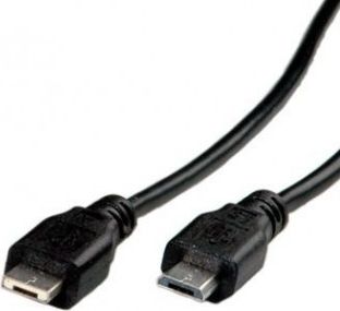 Kabel USB Roline USB-A - microUSB 1.8 m Czarny