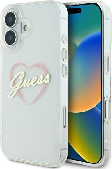 Guess GUHCP16SHCHGSPT iPhone 16 6.1 przezroczysty/transparent hardcase IML Heart