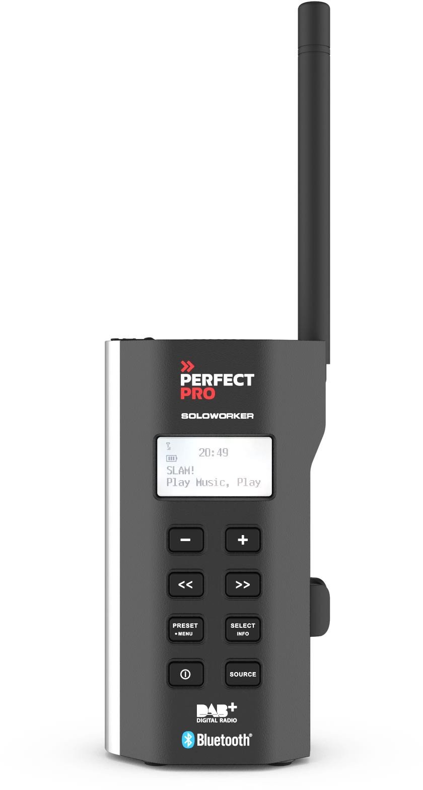 Perfectpro Soloworker, Personal, Digital, DAB+, FM, 1.5 W, 1-way, 3.6 cm
