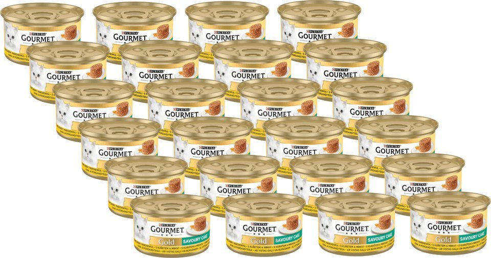 Purina Purina Gourmet Gold Savoury Cake z kurczakiem i marchewką 24x85g