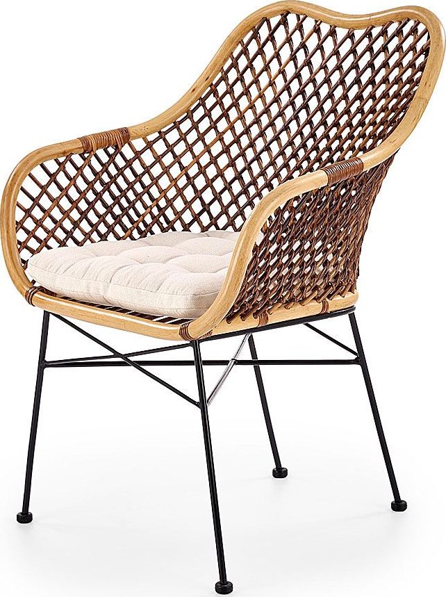 Elior Rattanowe krzesło z poduszką Ledis