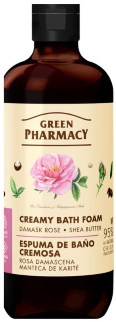 Green Pharmacy Kremowa pianka do kąpieli Róża damasceńska + Masło shea 500ml