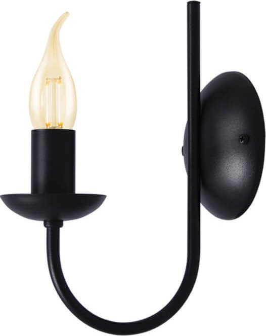 Kinkiet Kaja Ścienna lampa Haris K-4972 do przedpokoju candle czarna