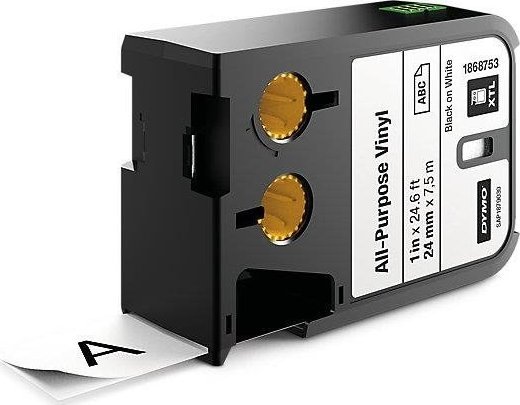 Dymo DYMO XTL taśma vinylowa trwała (24 mm), czarna na białym 7m długości