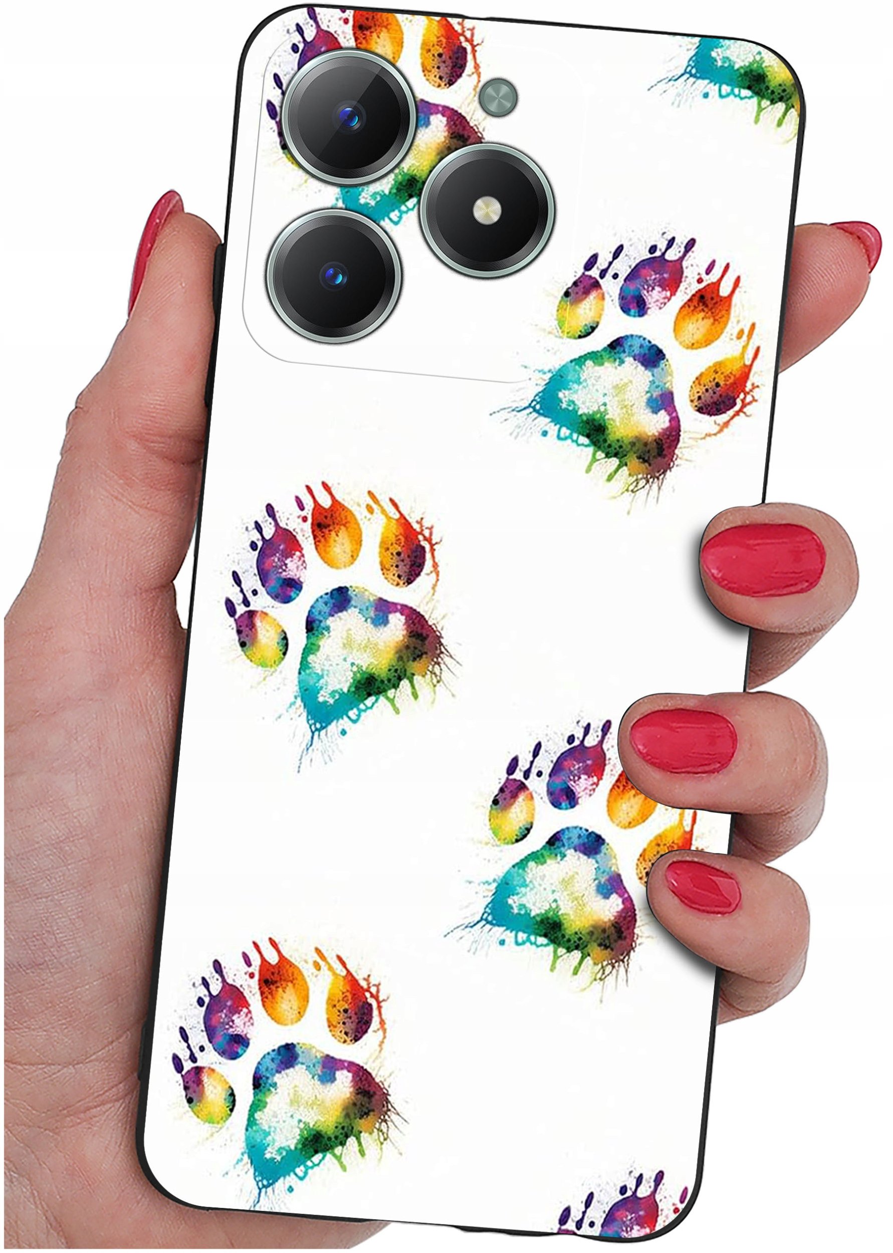 Etui do Realme C61 | C63 WZORY |SILIKONOWE MATT CASE + SZKŁO 9H