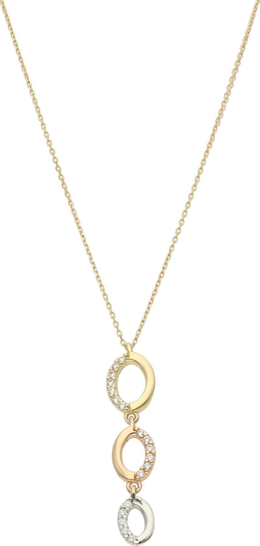 Rosanto Złoty naszyjnik celebrytka z krawatką 45 cm 585 14k