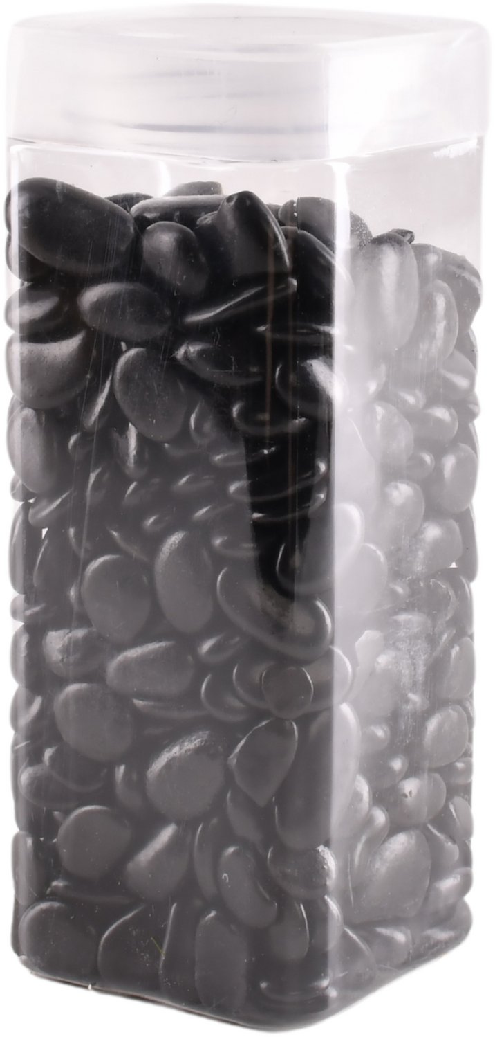 Kamienie dekoracyjne rzeczne wysokopolerowane czarne 8-12mm 900gr