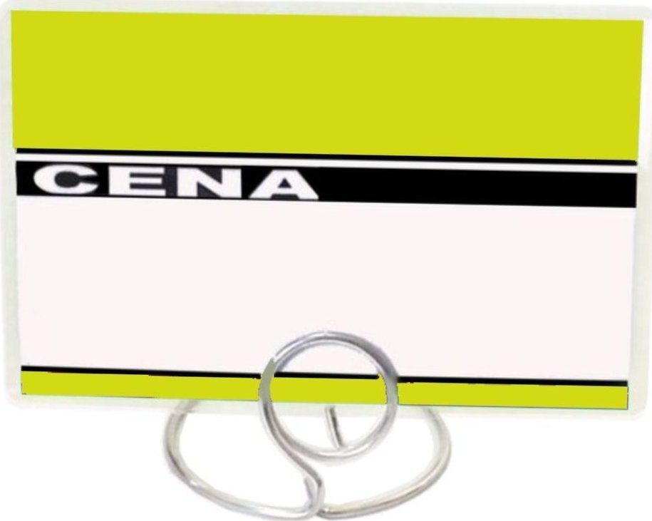 StudioCen Cenówki,etykiety laminowane 60x95 ŻÓŁTE 50szt.