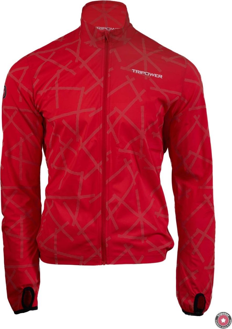 Huub Wiatrówka kolarska z odblaskami TRIPOWER Lightning Racing Red M