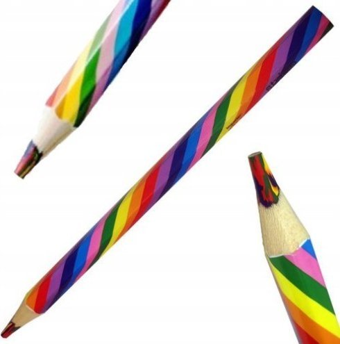 BTS Kredka drewniana tęczowa kolorowa 1 szt