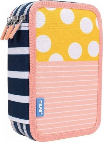 Piórnik Milan Piórnik potrójny Milan Swins Różowy Żółty 19,5 x 13 x 7,5 cm