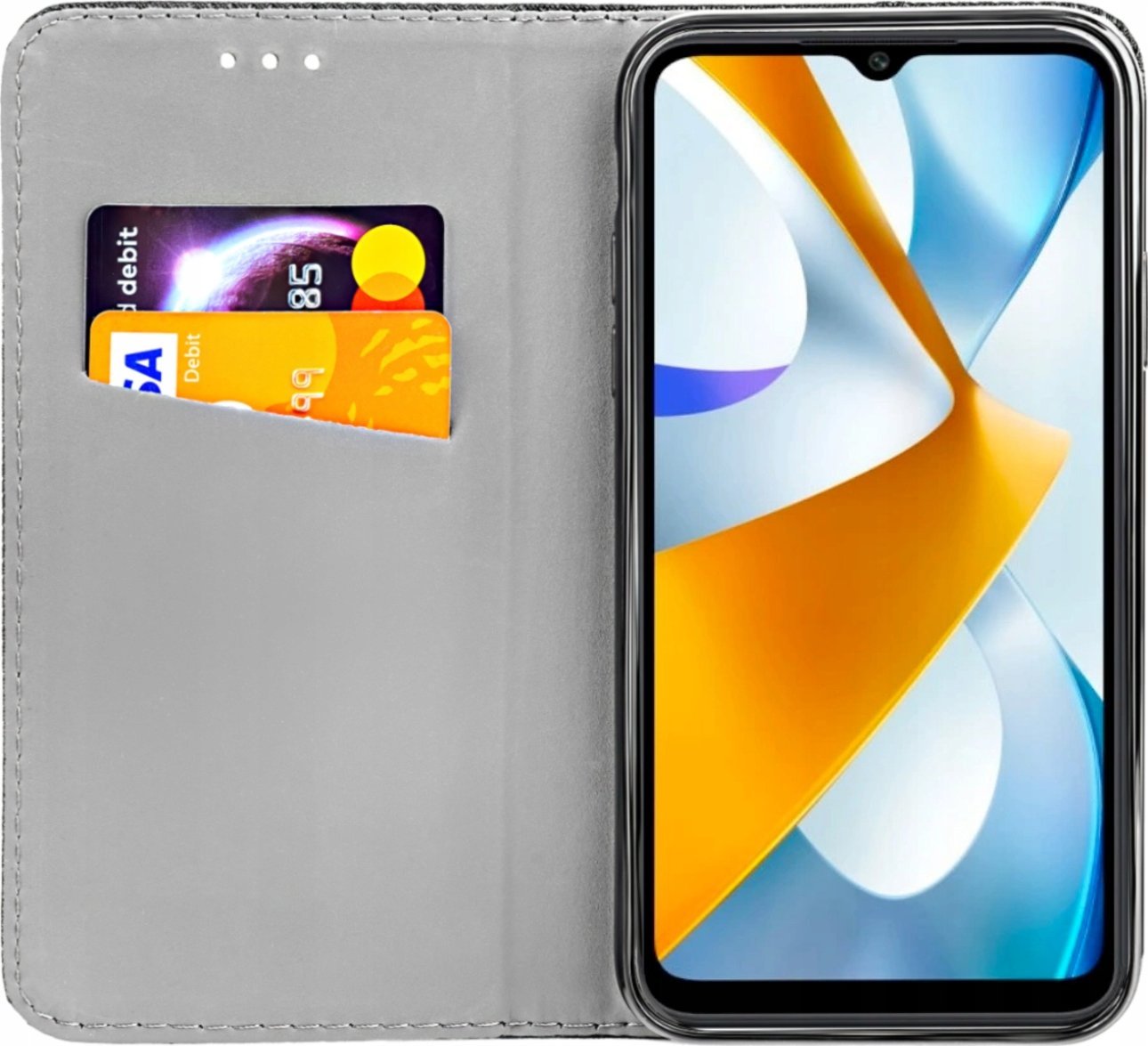 Hello Case ETUI Z KLAPKĄ DO XIAOMI POCO C40 CZARNE ZAMYKANE MAGNETYCZNE KABURA FUTERAŁ