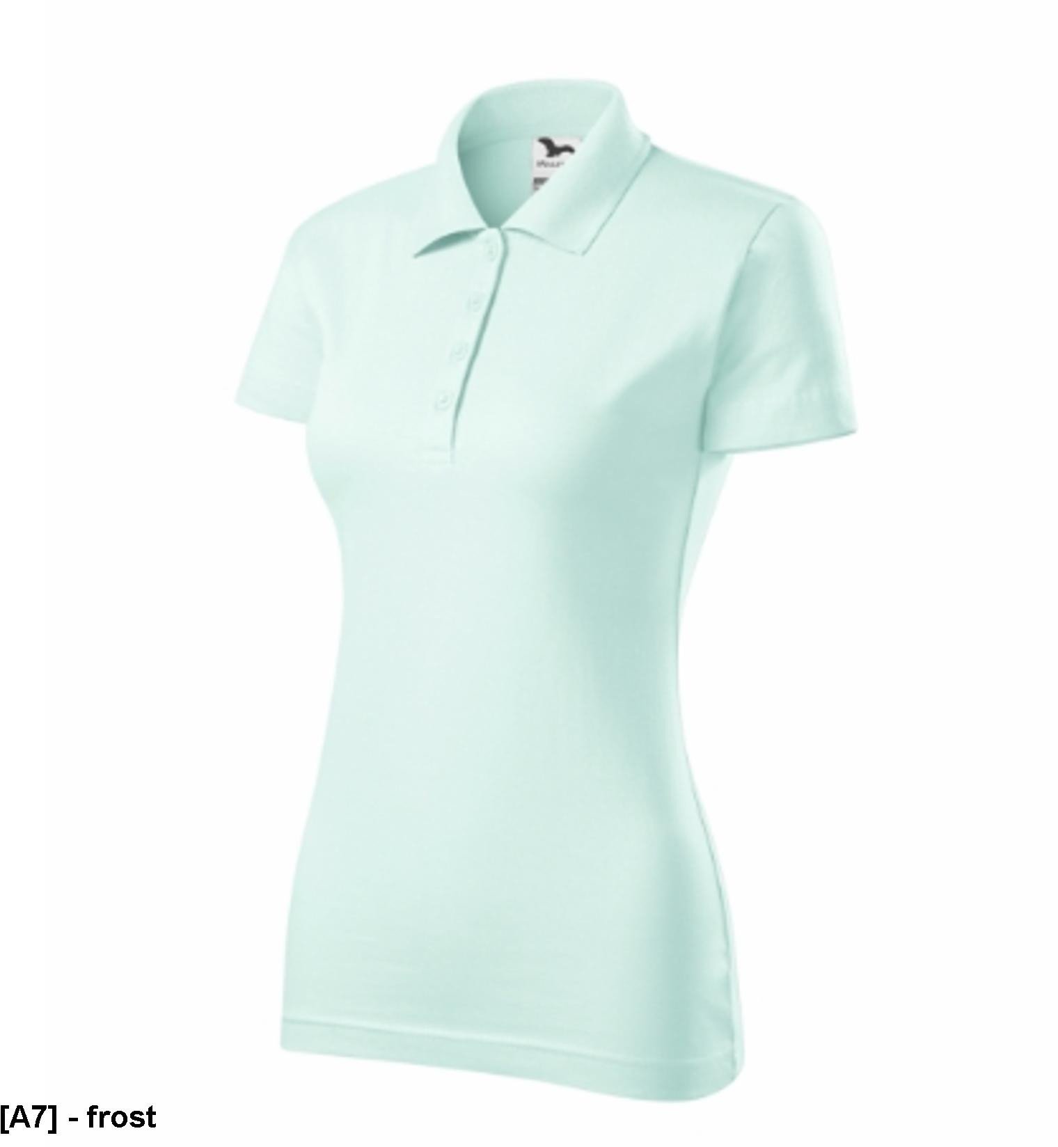 Single J. 223 - ADLER - Koszulka polo damska, 180 g/m2, 100% bawełna, - frost - rozmiar XS