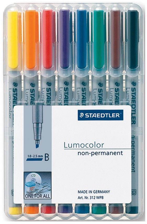Staedtler STAEDTLER Folienstift Lumocolor B nonperm 8St