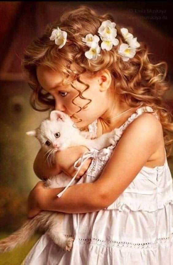 Norimpex Diamentowa mozaika - Dziewczynka z kotkiem