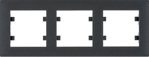 Hager Lumina intense ramka 3-krotna pozioma czarna (WL5733)