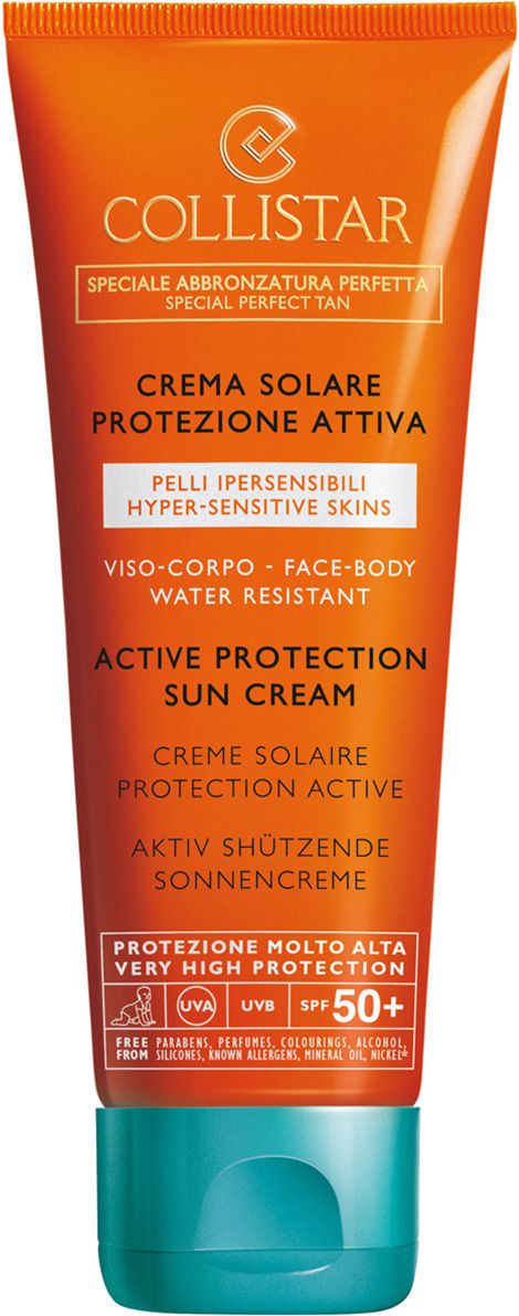 Collistar Speciale Abbronzatura Perfetta Active Protection Sun Cream SPF 50+ - krem do opalania przeciw starzeniu 100ml