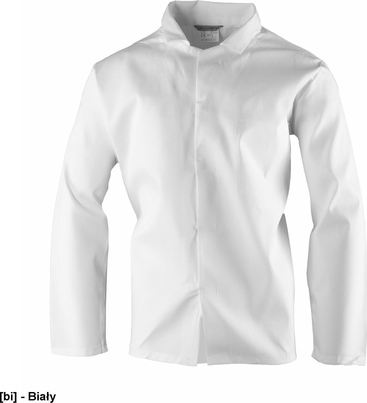 Polstar AW96 - BRIXTON WHITE BLUZA ROZPINANA MĘSKA HACCP, POLIESTER/BAWEŁNA (65% /35%), 190G/M2 S