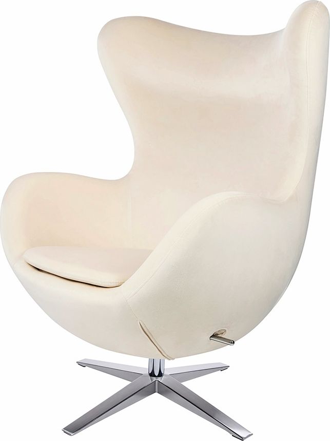 Elior Beżowy fotel obrotowy do biura - Eggi 5X