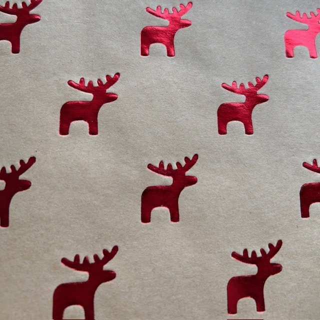 Fastima Papier świąteczny do pakowania beżowy renifer 70cmx2m 325m70