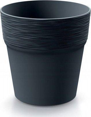 Prosperplast Doniczka plastikowa okrągła antracyt 15 cm Furu