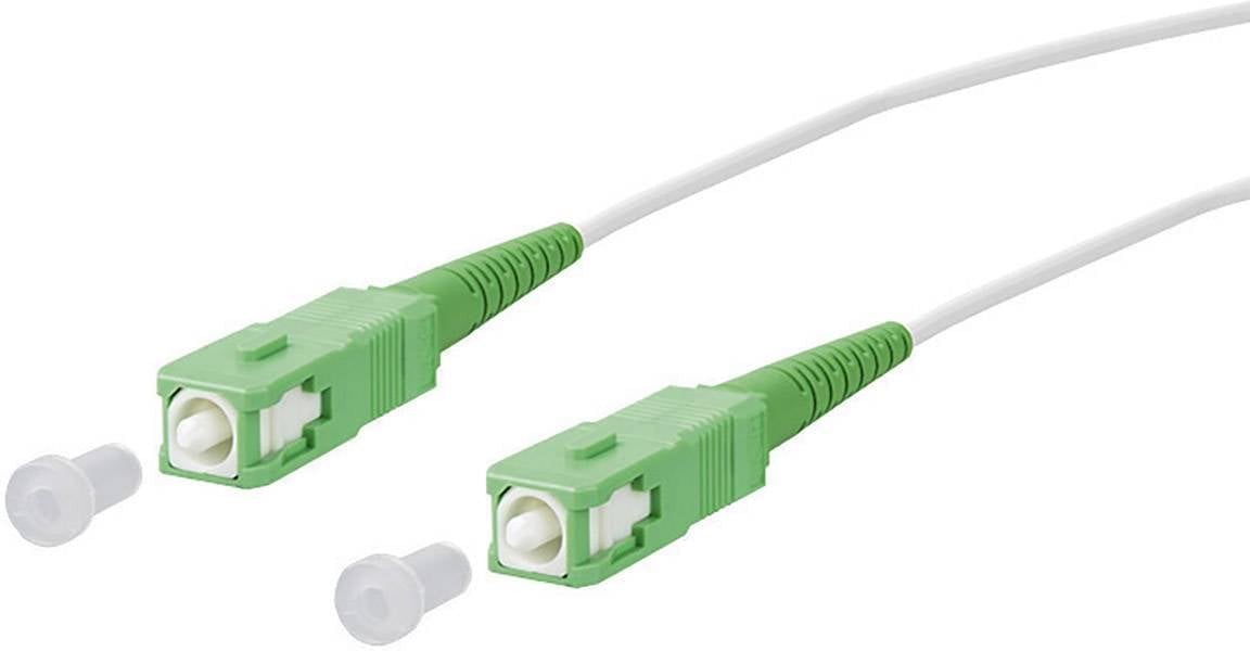 Kabel krosowy METZ CONNECT OpDAT, SC-S APC/SC-S APC OS2, 3 m