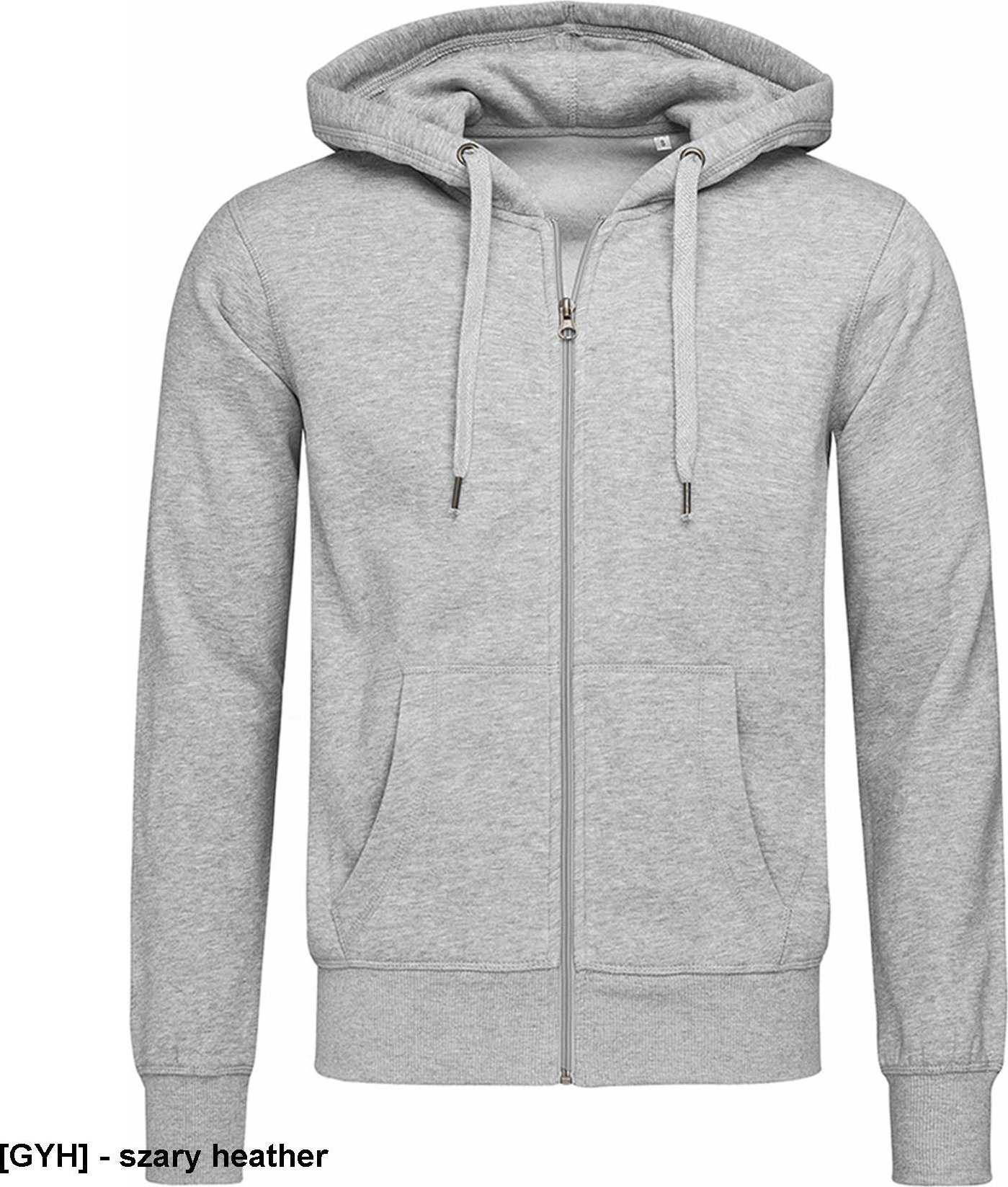 Stedman SST5610 - Bluza męska rozpinana z kapturem - szary heather 3XL