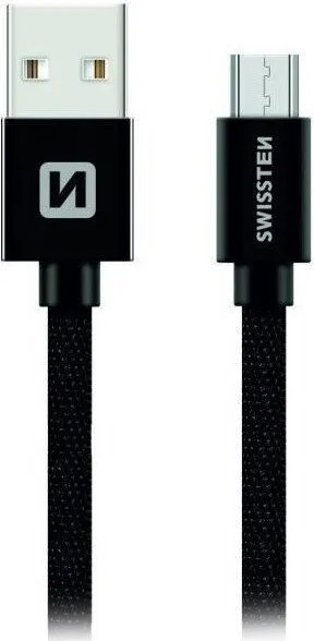 Kabel USB Sourcing USB-A - micro-B 1.2 m Czarny (SW-QU-MICR-USB-1.2-BK)