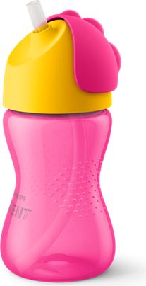 Avent Kubek ze Słomką Różowy 300 ml (SCF798/02)