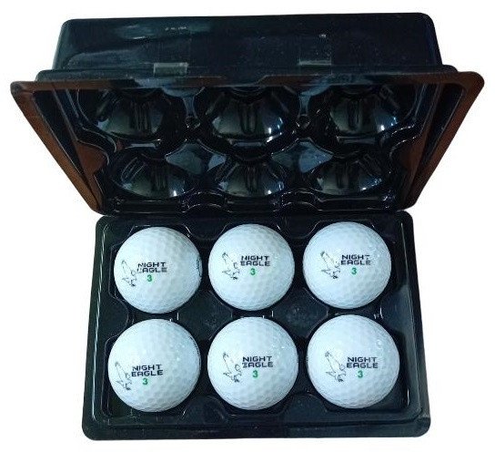 Piłki golfowe NIGHT EAGLE świecące led (zielone, 6 szt.)