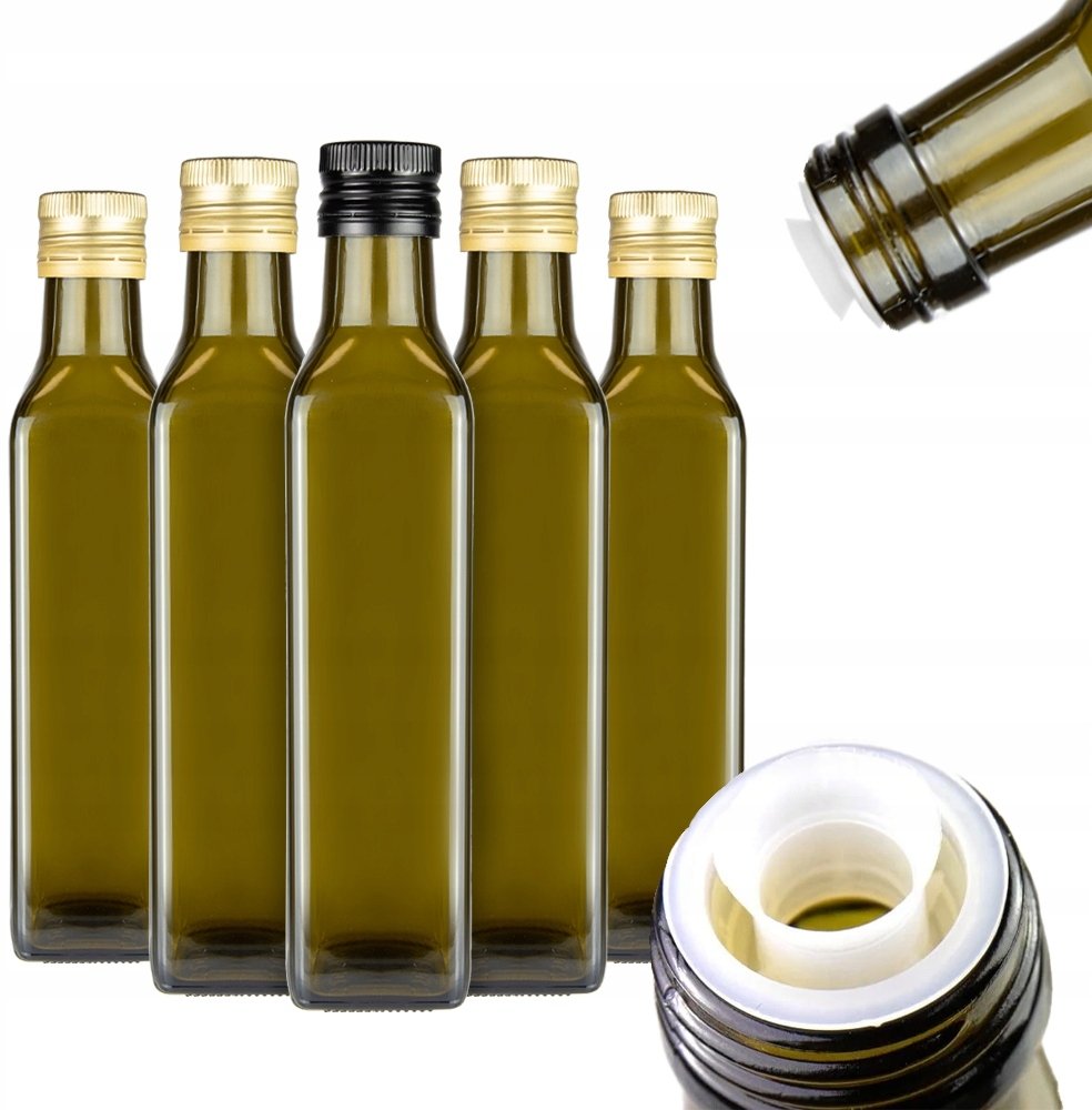 50x Butelki MARASCA 250ml z DOZOWNIKIEM na oliwę