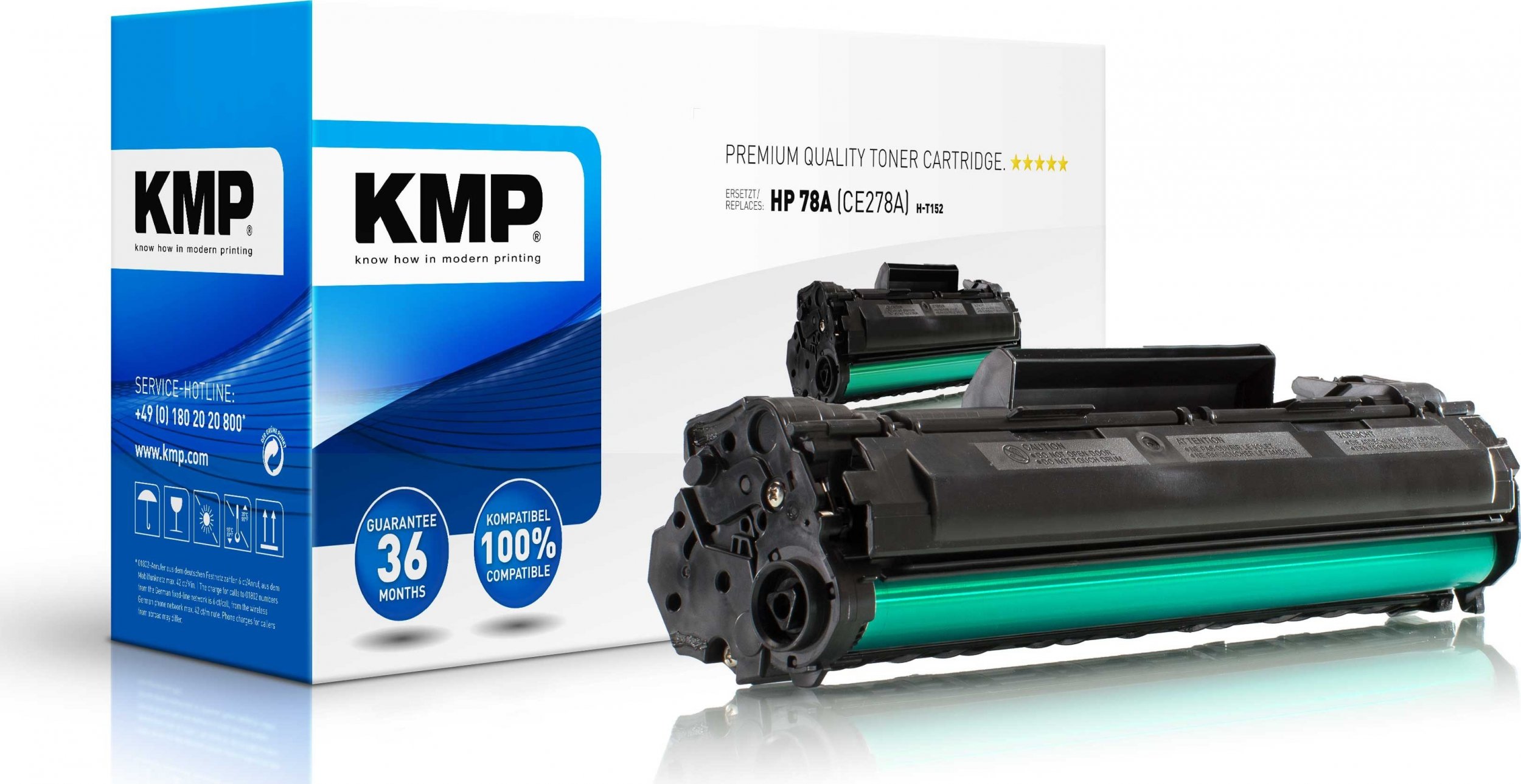 Toner KMP Toner HP CE278A comp. black H-T152 - 1230,0000