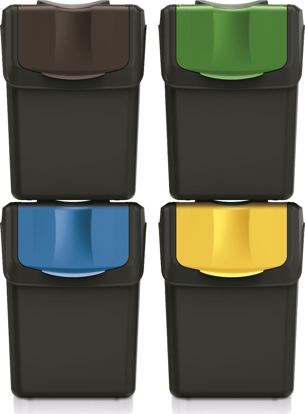 Kosz na śmieci Prosperplast do segregacji czarny (225)