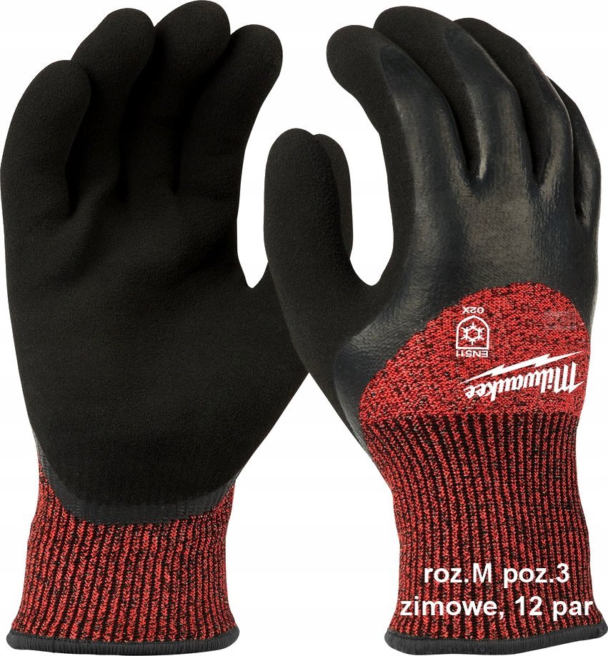 Milwaukee MILWAUKEE GLOVES LEVEL 3 - SIZE M/8 WINTER /12 pcs.